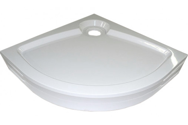 Поддон для душа GuteWetter Deluxe 80x80x16 R белый четверть круга, средний