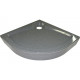 Поддон для душа GuteWetter Deluxe 80x80x16 R серый четверть круга, средний