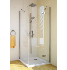 Душевой уголок GuteWetter Lux Square GK-103 правый 100x100 см стекло бесцветное, профиль хром, квадратный, двери распашные