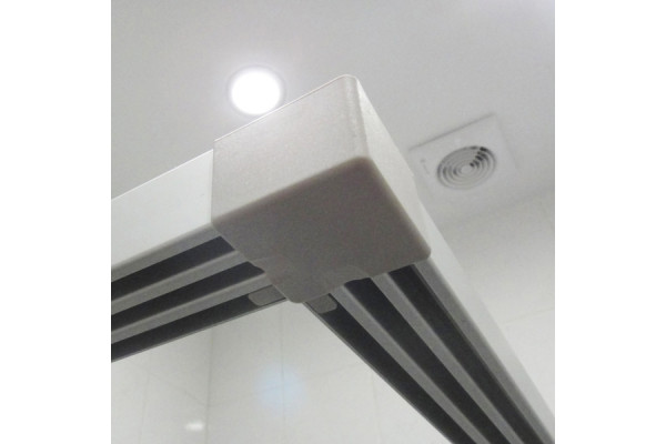 Душевой уголок GuteWetter Practic Rectan GK-422 левая 100x80 см стекло бесцветное, профиль матовый хром, прямоугольный, двери раздвижные