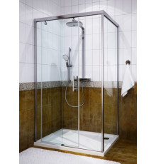 Душевой уголок GuteWetter Slide Rectan GK-863A левая 110x90 см стекло бесцветное, профиль хром, прямоугольный, двери раздвижные