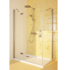 Душевой уголок GuteWetter Lux Rectan GK-103 левый 100x80 см стекло бесцветное, профиль хром, прямоугольный, двери распашные