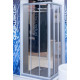 Душевой уголок GuteWetter Practic Square GK-433 70x70 см стекло бесцветное, профиль матовый хром, квадратный, двери раздвижные