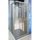 Душевой уголок GuteWetter Practic Square GK-433 70x70 см стекло бесцветное, профиль матовый хром, квадратный, двери раздвижные