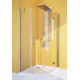 Душевой уголок GuteWetter Lux Meliori GK-101 правый 100x100 см стекло бесцветное, профиль хром, четверть круга, двери распашные