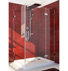 Душевой уголок GuteWetter Lux Rectan GK-003 правый 100x80 см стекло бесцветное 6-8, фурнитура хром, прямоугольный, двери распашные