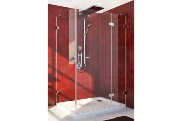 Душевой уголок GuteWetter Lux Rectan GK-003 правый 100x80 см стекло бесцветное 6-8, фурнитура хром, прямоугольный, двери распашные