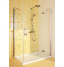 Душевой уголок GuteWetter Lux Rectan GK-103 правый 100x80 см стекло бесцветное, профиль хром, прямоугольный, двери распашные