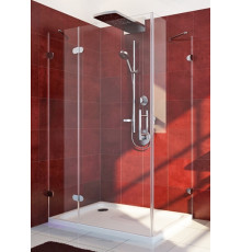 Душевой уголок GuteWetter Lux Rectan GK-003 левый 100x80 см стекло бесцветное 6-8, фурнитура хром, прямоугольный, двери распашные