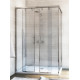 Душевой уголок GuteWetter Slide Rectan GK-865 левая 140x90 см стекло бесцветное, профиль хром, прямоугольный, двери раздвижные