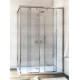Душевой уголок GuteWetter Slide Rectan GK-865 правая 110x80 см стекло бесцветное, профиль хром, прямоугольный, двери раздвижные