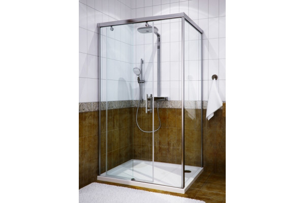 Душевой уголок GuteWetter Slide Rectan GK-863A левая 160x80 см стекло бесцветное, профиль хром, прямоугольный, двери раздвижные
