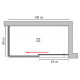 Душевой уголок GuteWetter Slide Rectan GK-863B левая 140x80 см стекло бесцветное, профиль хром, прямоугольный, двери раздвижные