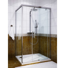 Душевой уголок GuteWetter Slide Rectan GK-863A правая 130x70 см стекло бесцветное, профиль хром, прямоугольный, двери раздвижные