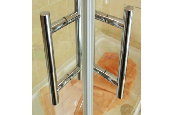 Душевой уголок GuteWetter Slide Rectan GK-864 левая 95x90 см стекло бесцветное, профиль хром, прямоугольный, двери раздвижные