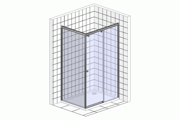 Душевой уголок GuteWetter Slide Rectan GK-863A правая 160x70 см стекло бесцветное, профиль хром, прямоугольный, двери раздвижные
