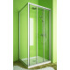 Душевой уголок GuteWetter Practic Square GK-403 правая 95x95 см стекло бесцветное, профиль матовый хром, квадратный, двери раздвижные