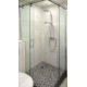 Душевой уголок GuteWetter Slide Square GK-864 75x75 см стекло бесцветное, профиль хром, квадратный, двери раздвижные