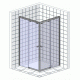 Душевой уголок GuteWetter Slide Square GK-864 75x75 см стекло бесцветное, профиль хром, квадратный, двери раздвижные