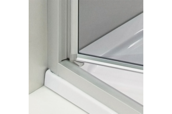 Душевой уголок GuteWetter Practic Rectan GK-401 левая 85x75 см стекло бесцветное, профиль матовый хром, прямоугольный, двери распашные