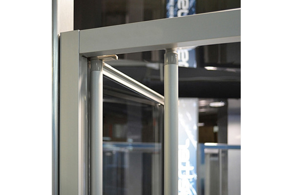 Душевой уголок GuteWetter Practic Rectan GK-404 левая 100x85 см стекло бесцветное, профиль матовый хром, прямоугольный, двери складные