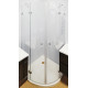 Душевой уголок GuteWetter Lux Meliori GK-002 90x90 см стекло бесцветное, фурнитура хром, четверть круга, двери распашные