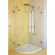 Душевой уголок GuteWetter Lux Meliori GK-001 левый 100x100 см стекло бесцветное, фурнитура хром, четверть круга, двери распашные