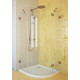 Душевой уголок GuteWetter Lux Meliori GK-001 правый 100x100 см стекло бесцветное, фурнитура хром, четверть круга, двери распашные