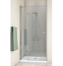 Душевая дверь в нишу GuteWetter Trend Door GK-862AP левая 110 см стекло бесцветное Two, профиль хром, распашная