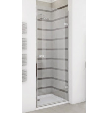 Душевая дверь в нишу GuteWetter Trend Door GK-861 правая 70 см стекло бесцветное Two, фурнитура хром, распашная
