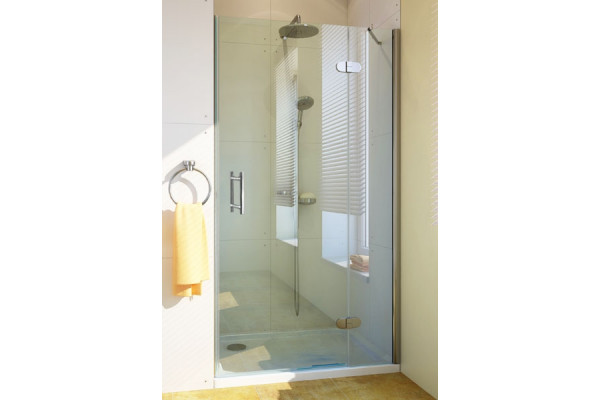 Душевая дверь в нишу GuteWetter Lux Door GK-102 правая 100 см стекло бесцветное, профиль хром, распашная