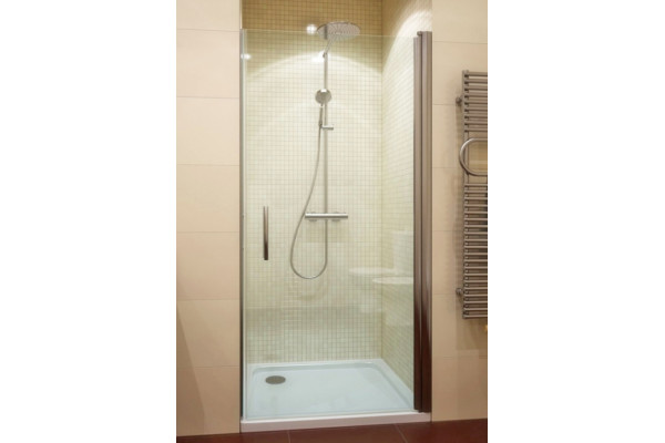 Душевая дверь в нишу GuteWetter Lux Door GK-601 правая 60 см стекло бесцветное, профиль хром, распашная