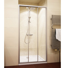 Душевая дверь в нишу GuteWetter Practic Door GK-403A правая 91-95 см стекло бесцветное, профиль матовый хром, раздвижная