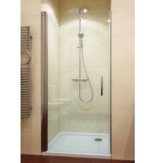 Душевая дверь в нишу GuteWetter Lux Door GK-601 левая 65 см стекло бесцветное, профиль хром, распашная