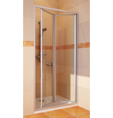 Душевая дверь в нишу GuteWetter Practic Door GK-404 правая (73-77)x190 стекло бесцветное, профиль мат. хром, складная