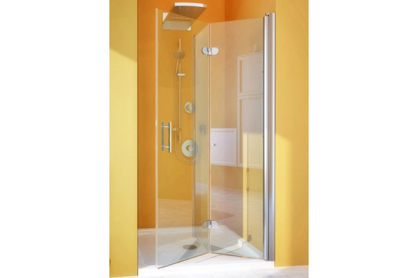 Душевая дверь в нишу GuteWetter Lux Door GK-102A правая 80 см стекло бесцветное, профиль хром, складная
