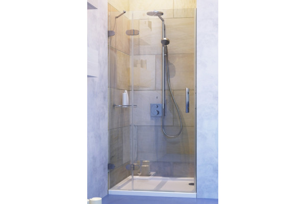 Душевая дверь в нишу GuteWetter Lux Door GK-002A левая 90 см стекло бесцветное, фурнитура хром, распашная
