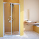 Душевая дверь в нишу GuteWetter Practic Door GK-402 63-67 см стекло бесцветное, профиль матовый хром, распашная