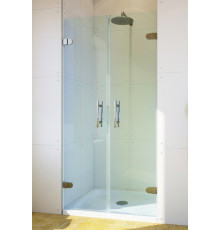 Душевая дверь в нишу GuteWetter Lux Door GK-002 75 см стекло бесцветное, фурнитура хром, распашная
