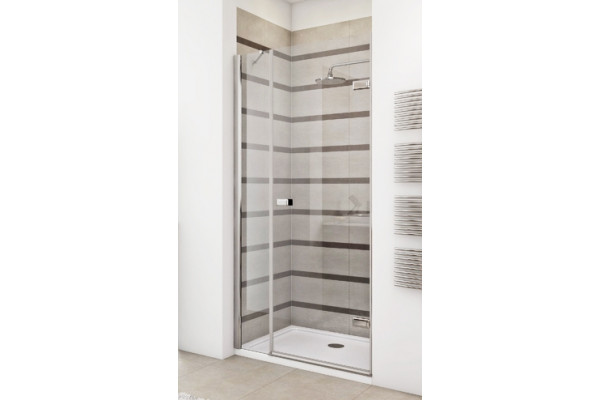 Душевая дверь в нишу GuteWetter Trend Door GK-862BP правая 100 см стекло бесцветное Two, профиль хром, распашная
