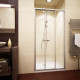 Душевая дверь в нишу GuteWetter Practic Door GK-403A правая 126-130 см стекло бесцветное, профиль матовый хром, раздвижная