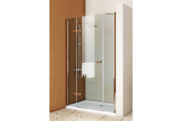 Душевая дверь в нишу GuteWetter Trend Door GK-863P левая 193 см стекло бесцветное Two, профиль хром, распашная