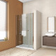 Душевая дверь в нишу GuteWetter Trend Door GK-863P левая 193 см стекло бесцветное Two, профиль хром, распашная