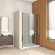 Душевая дверь в нишу GuteWetter Trend Door GK-863P правая 195 см стекло бесцветное Two, профиль хром, распашная