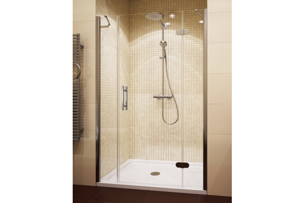 Душевая дверь в нишу GuteWetter Lux Door GK-103 правая 125 см стекло бесцветное, профиль хром, распашная