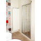 Душевая дверь в нишу GuteWetter Practic Door GK-403 128-132 см стекло бесцветное, профиль матовый хром, раздвижная