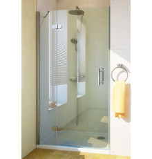 Душевая дверь в нишу GuteWetter Lux Door GK-102 левая 95 см стекло бесцветное, профиль хром, распашная