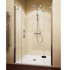 Душевая дверь в нишу GuteWetter Lux Door GK-103 правая 120 см стекло бесцветное, профиль хром, распашная