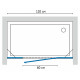 Душевая дверь в нишу GuteWetter Lux Door GK-103 правая 120 см стекло бесцветное, профиль хром, распашная