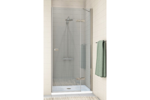 Душевая дверь в нишу GuteWetter Trend Door GK-862AP правая 105 см стекло бесцветное Two, профиль хром, распашная